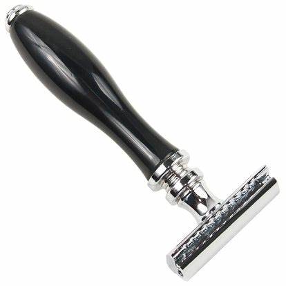 [PA034] Parker 111B - Black Resin Handle 3 Piece Safety Razor 