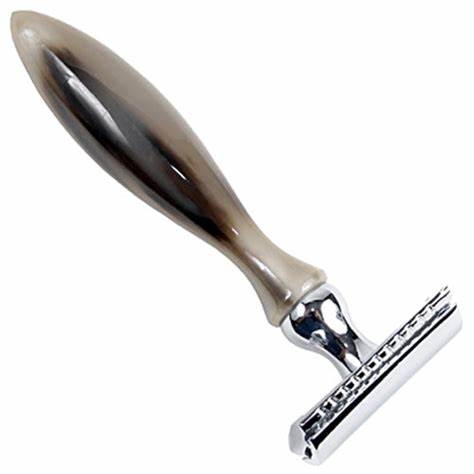 [PA040] Parker 11R - Ox Horn Handle 3 Piece Safety Razor