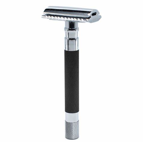 [PA019] Parker 56R-Graph - Heavyweight textured 3 Piece Safety Razor - Graphite