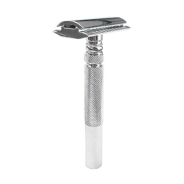 [PA021] Parker 61R - Textured Chrome Handle Closed Comb Safety Razor
