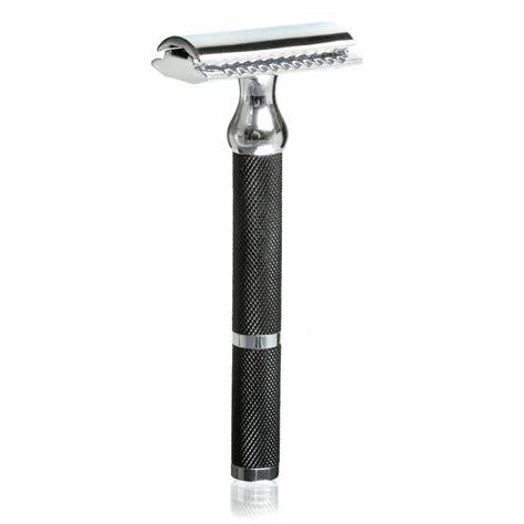 [PA028] Parker 71R - Black & Chrome Handle 3 Piece Safety Razor