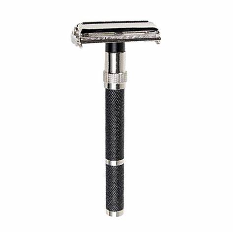 [PA010] Parker 96R - Black & Chrome Handle Butterfly Open Safety Razor