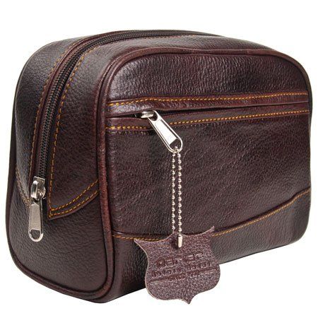 [PA061] Parker Leather Travel/Dopp Kit - Small (6"x4.5"x2")