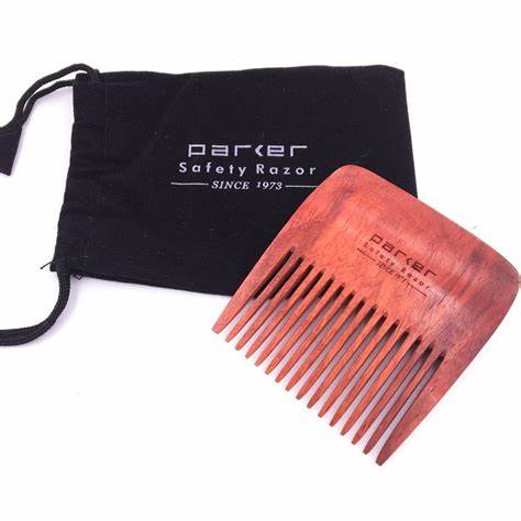 [PA068] Parker Rosewood Coarse Beard Comb - Wide Tooth