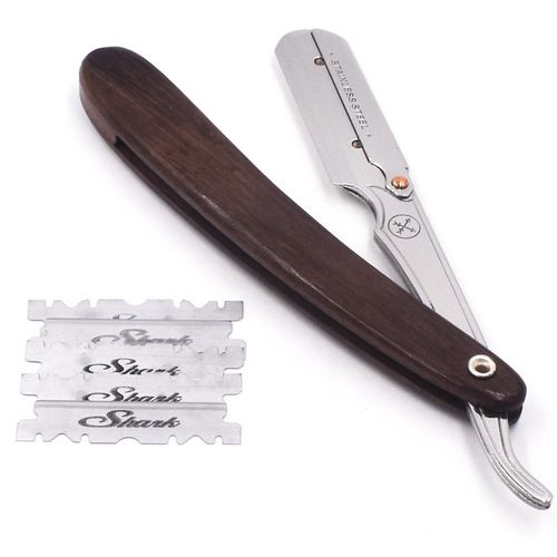 [PA046] Parker SRDW- Dark Padauk Wood Handle Clip Type Barber/Straight Razor